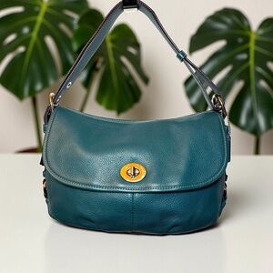 Coach Legacy Pebbled Leather Soho Turnlock Flap Bag
